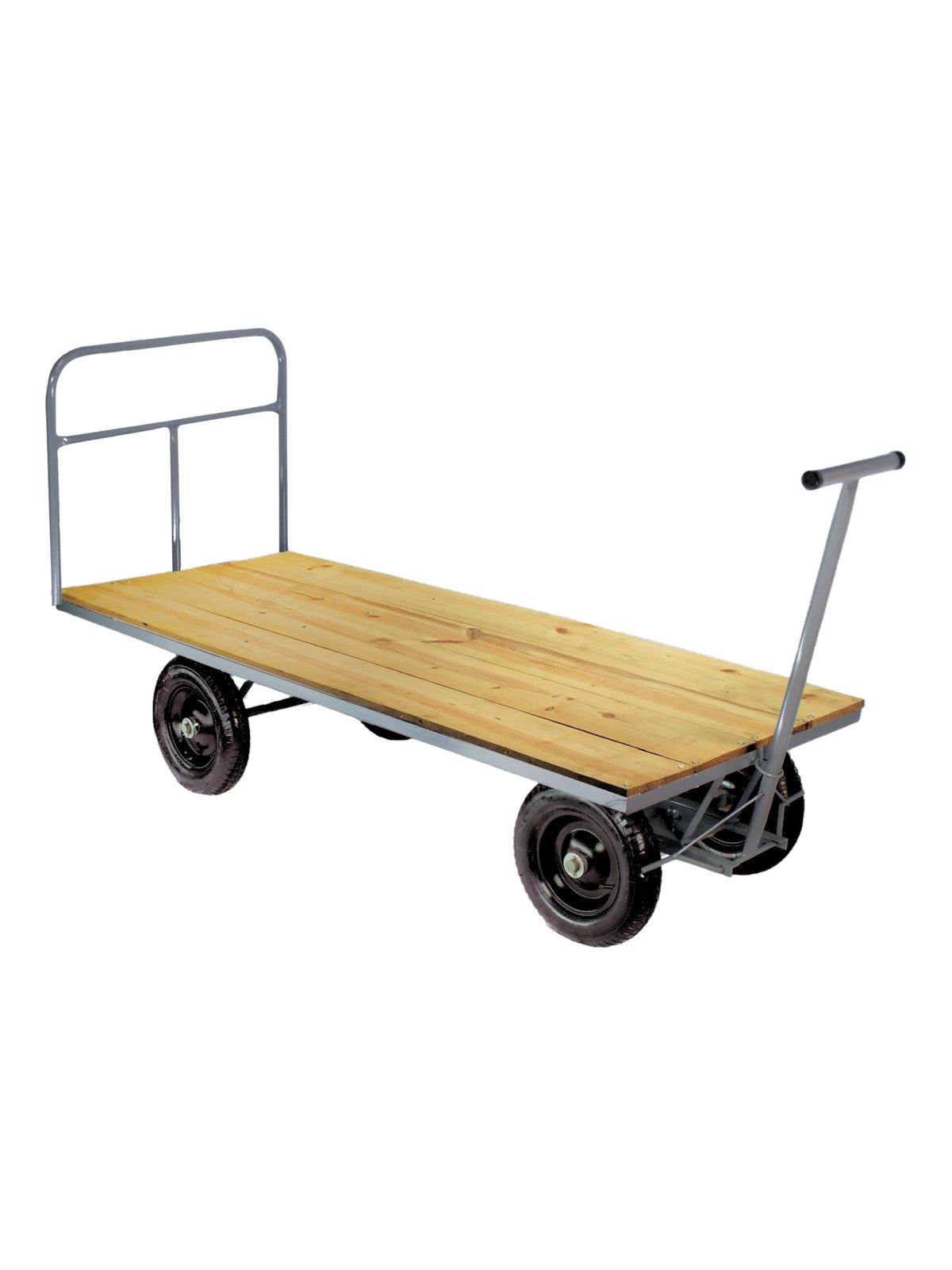 Carro Plataforma Longo Até 800 Kg | Em Madeira | 200 x 80 cm | Com 1 Aba Removível