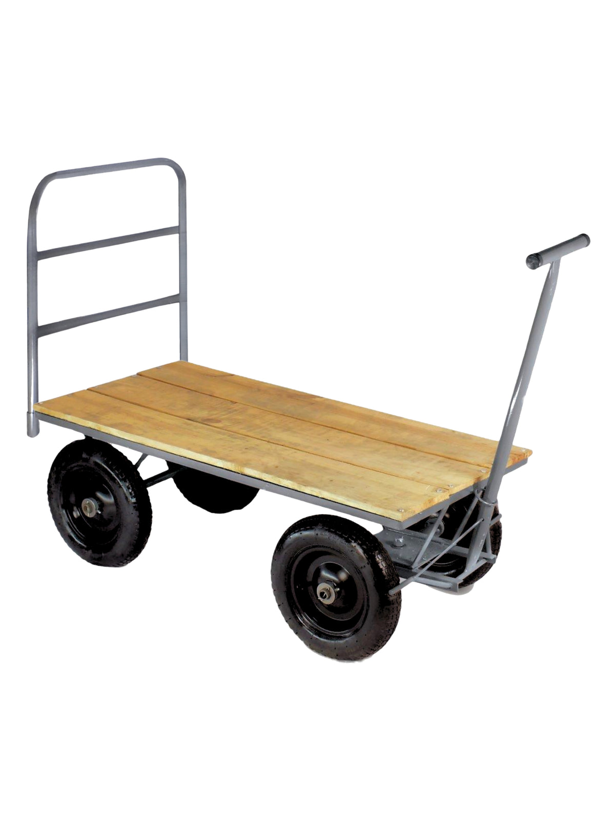 Carro Plataforma Até 500 Kg | Em Madeira | 120 x 60 cm | Com 1 Aba Removível