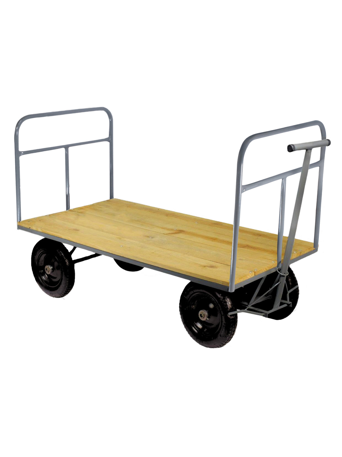 Carro Plataforma Até 800 Kg | Em Madeira | 150 x 80 cm | Com 2 Abas Removíveis