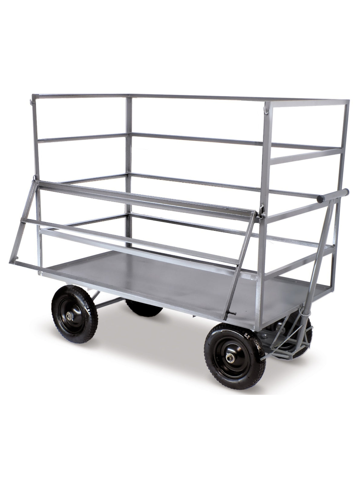 Carro Plataforma Até 800 Kg | Metálico | 150 x 80 cm | Estrutura Cantoneira | Porta Basculante
